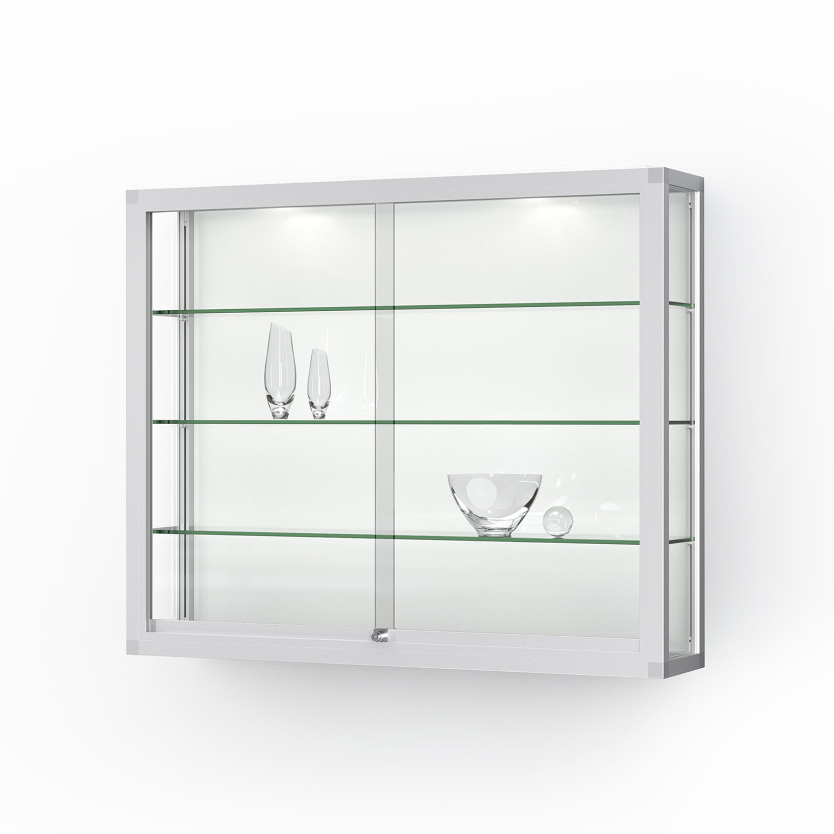 Vitrine, Glasregal, Wandregal, Glasscheibe, Schrank