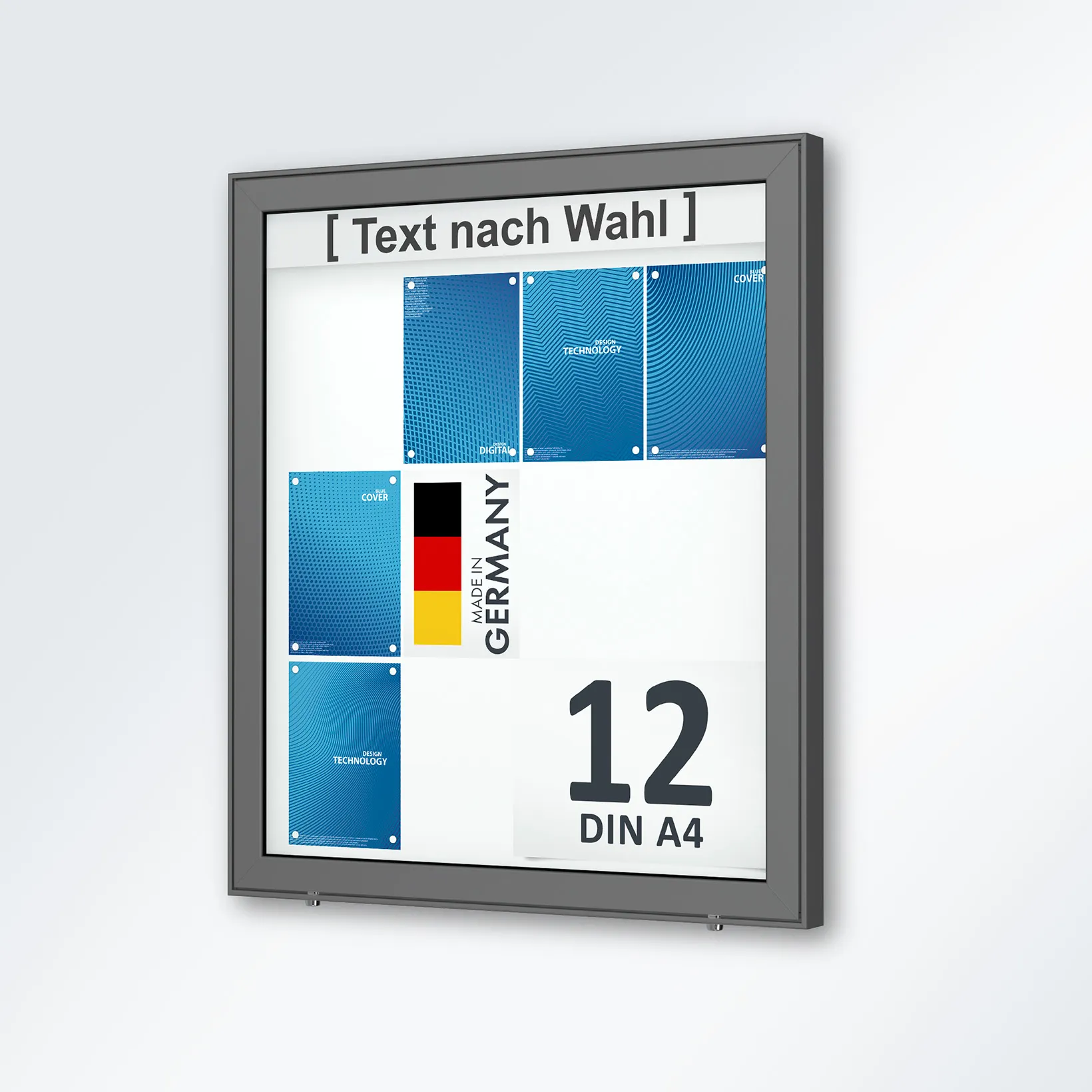Rahmen, Poster, DIN A4, Weiß, Blau